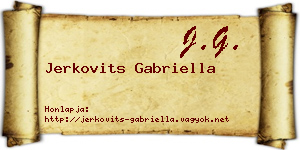 Jerkovits Gabriella névjegykártya